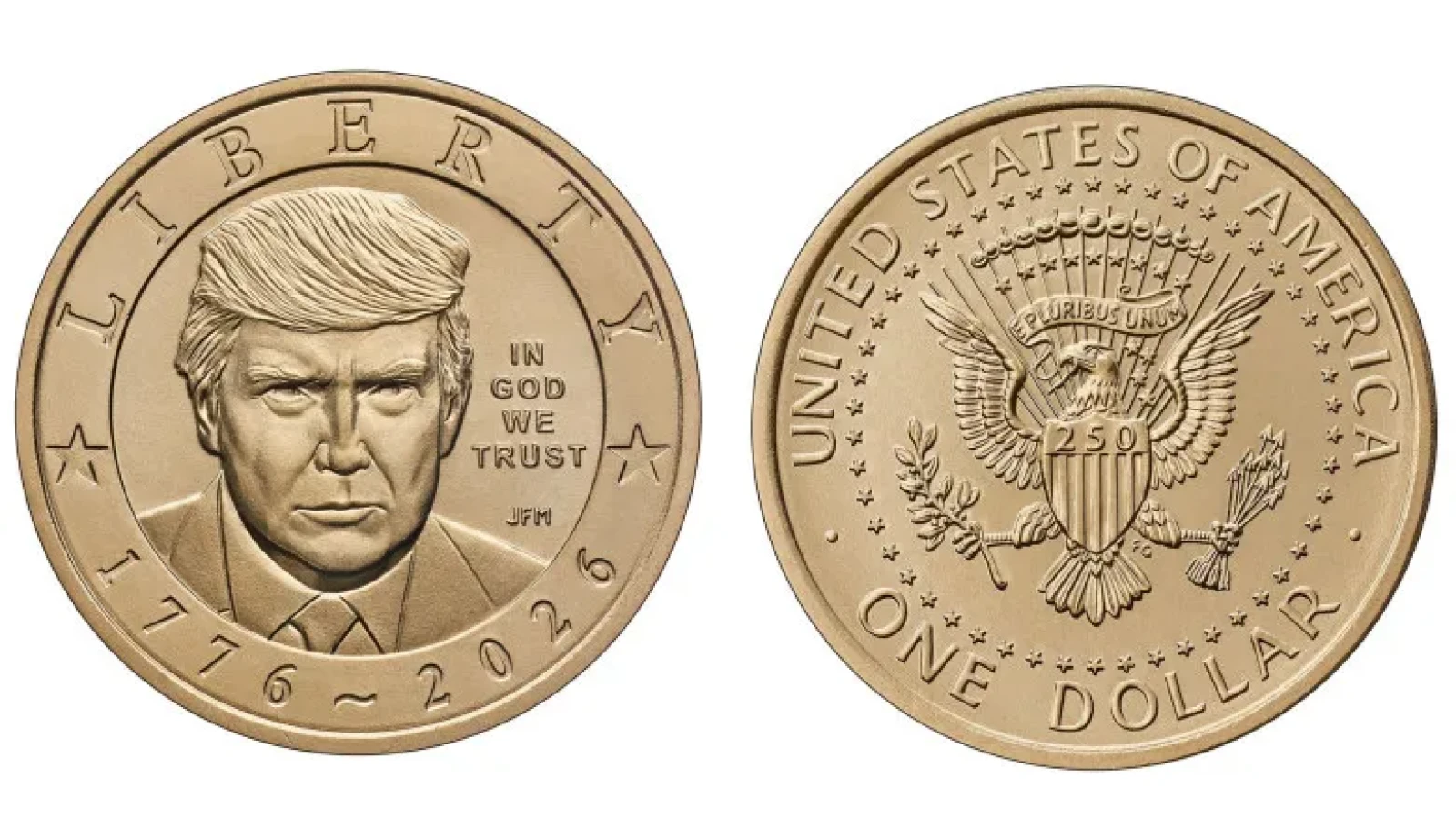 Au apărut monedele cu chipul lui Donald Trump. Cât costă banii cu motto-ul „In God We Trust”